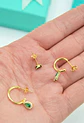 Pack de aros Diana zirconias verdes bañado en oro  - Miniatura 10