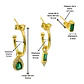 Pack de aros Diana zirconias verdes bañado en oro  - Miniatura 5