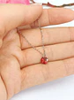 Colgante Collar Punto Luz Zirconio Colores Plata fina ley S925 - Miniatura 14