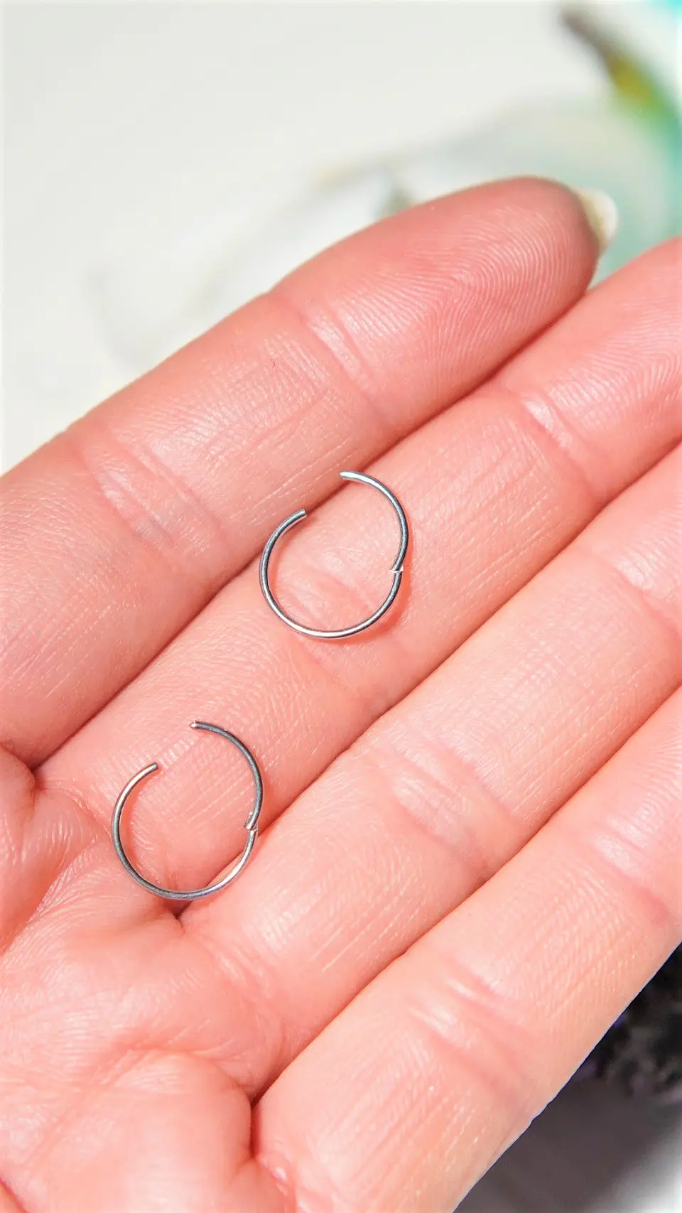 Argollas Clicker 10mm 20g Acero Quirurgico Plateadas Ligeras 6