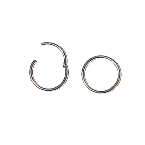 Argollas Clicker 8mm 20g Acero Quirurgico Plateadas Ligeras