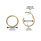 Argollas Clicker 8mm 20g Acero Quirurgico Chapadas En Oro 18k - Miniatura 4