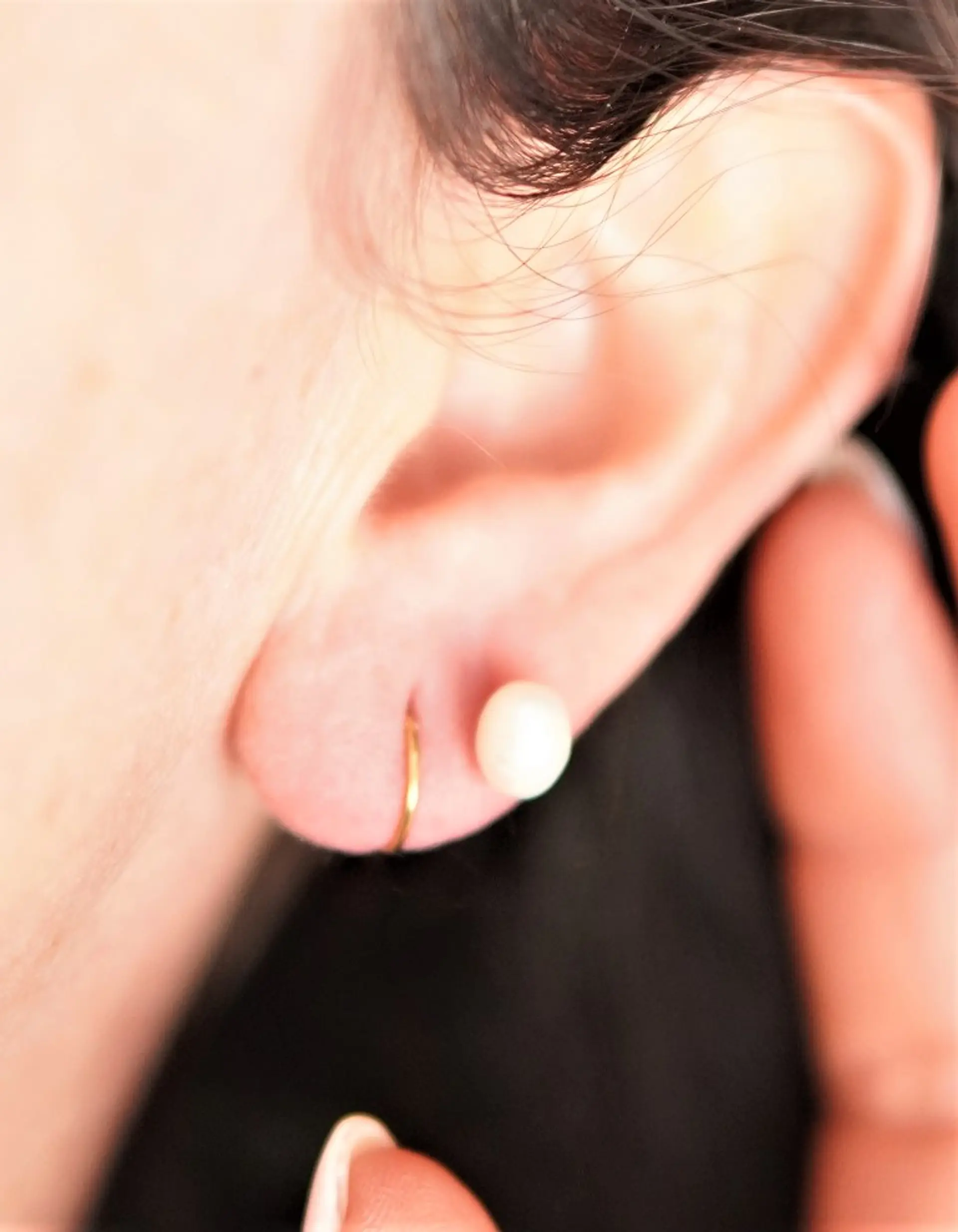 Argollas Clicker 8mm 20g Acero Quirurgico Chapadas En Oro 18k 3