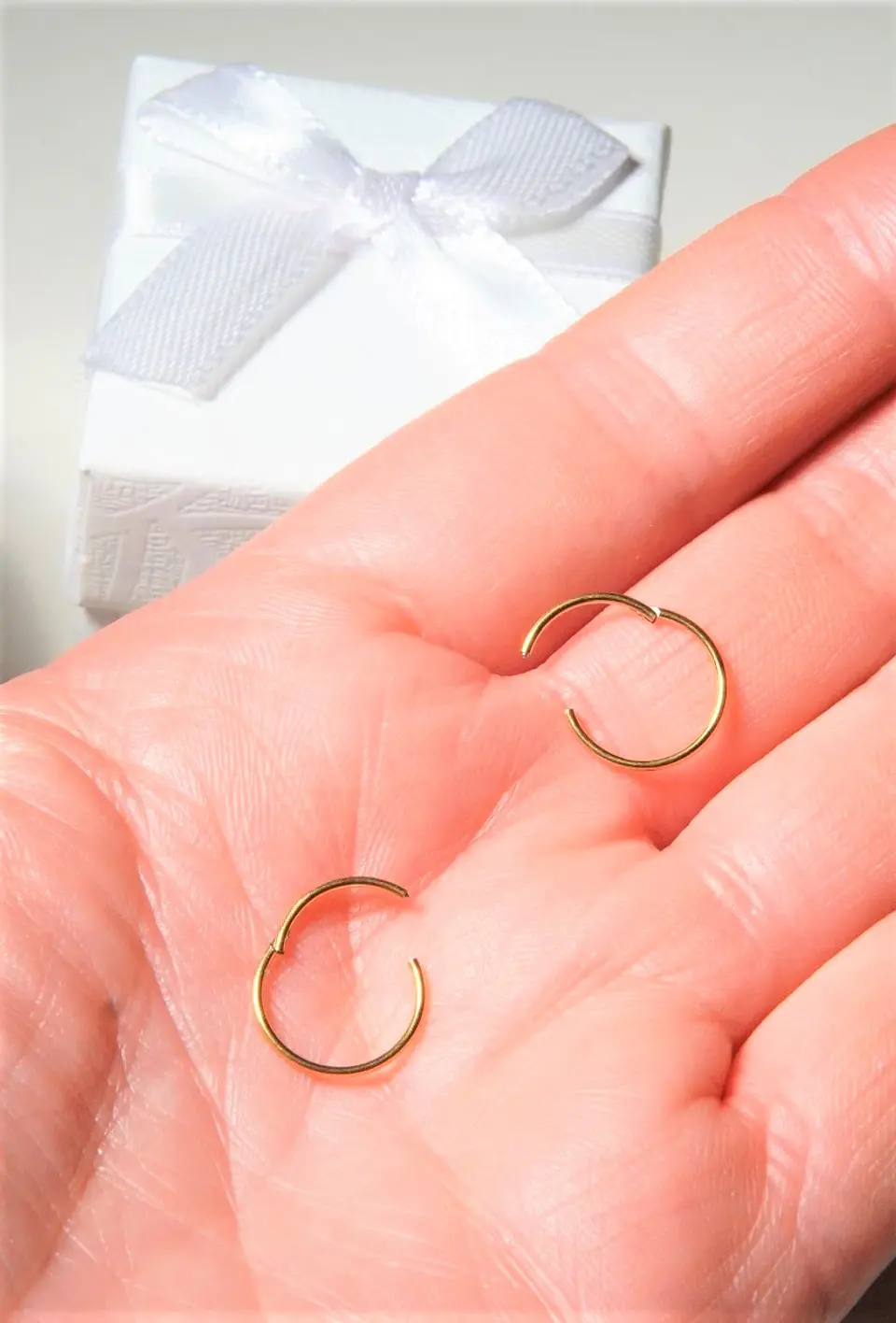Argollas Clicker 10mm 20g Acero Quirurgico Chapadas En Oro 18k 5