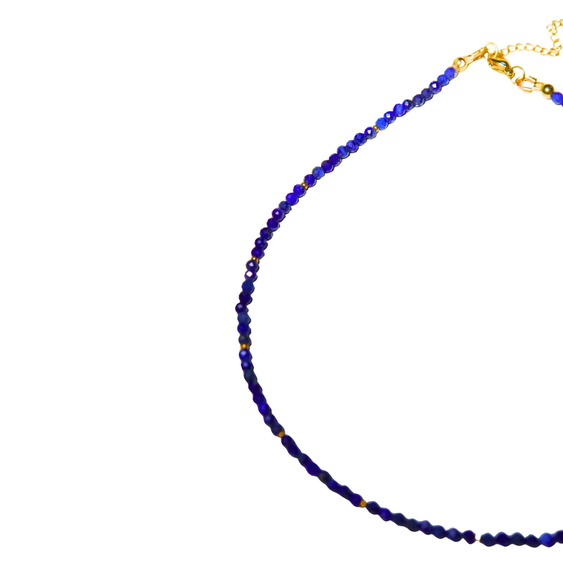 Collar gargantilla lapislazuli 4mm chapado en oro 18k Terranova 5