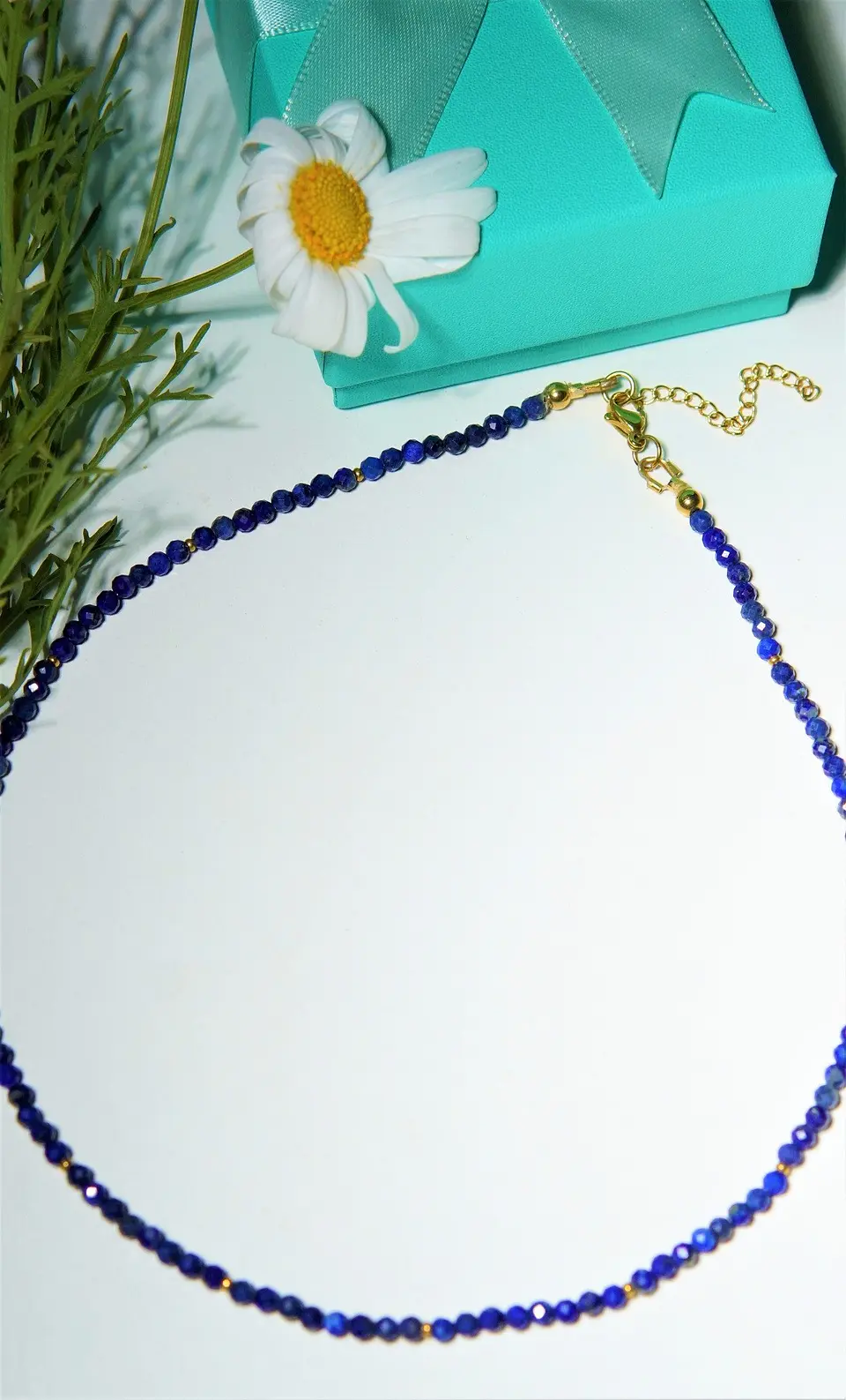 Collar gargantilla lapislazuli 4mm chapado en oro 18k Terranova 10