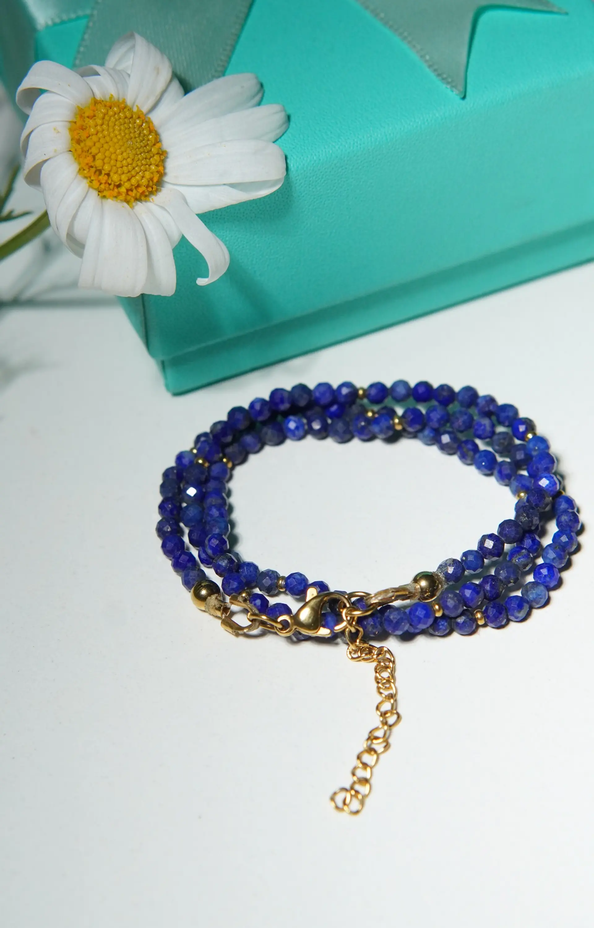 Collar gargantilla lapislazuli 4mm chapado en oro 18k Terranova 2