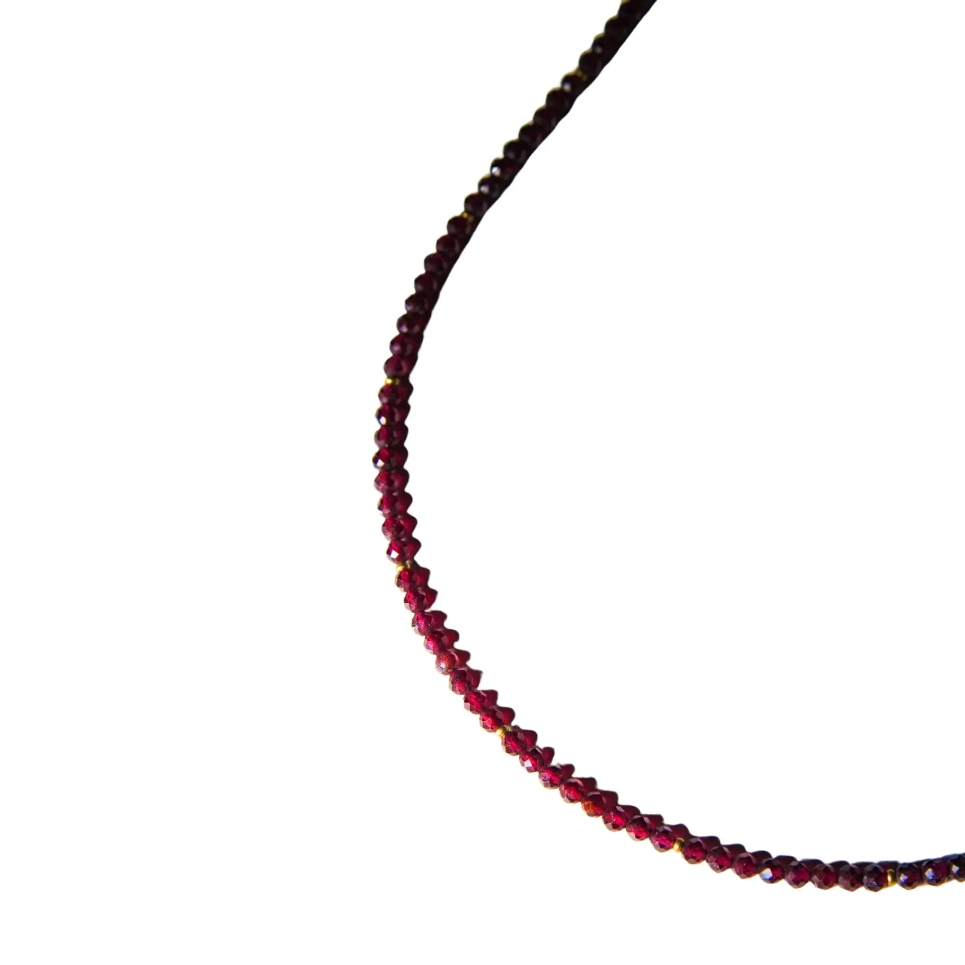 Collar gargantilla granate 4mm chapado en oro 18k Terranova 6