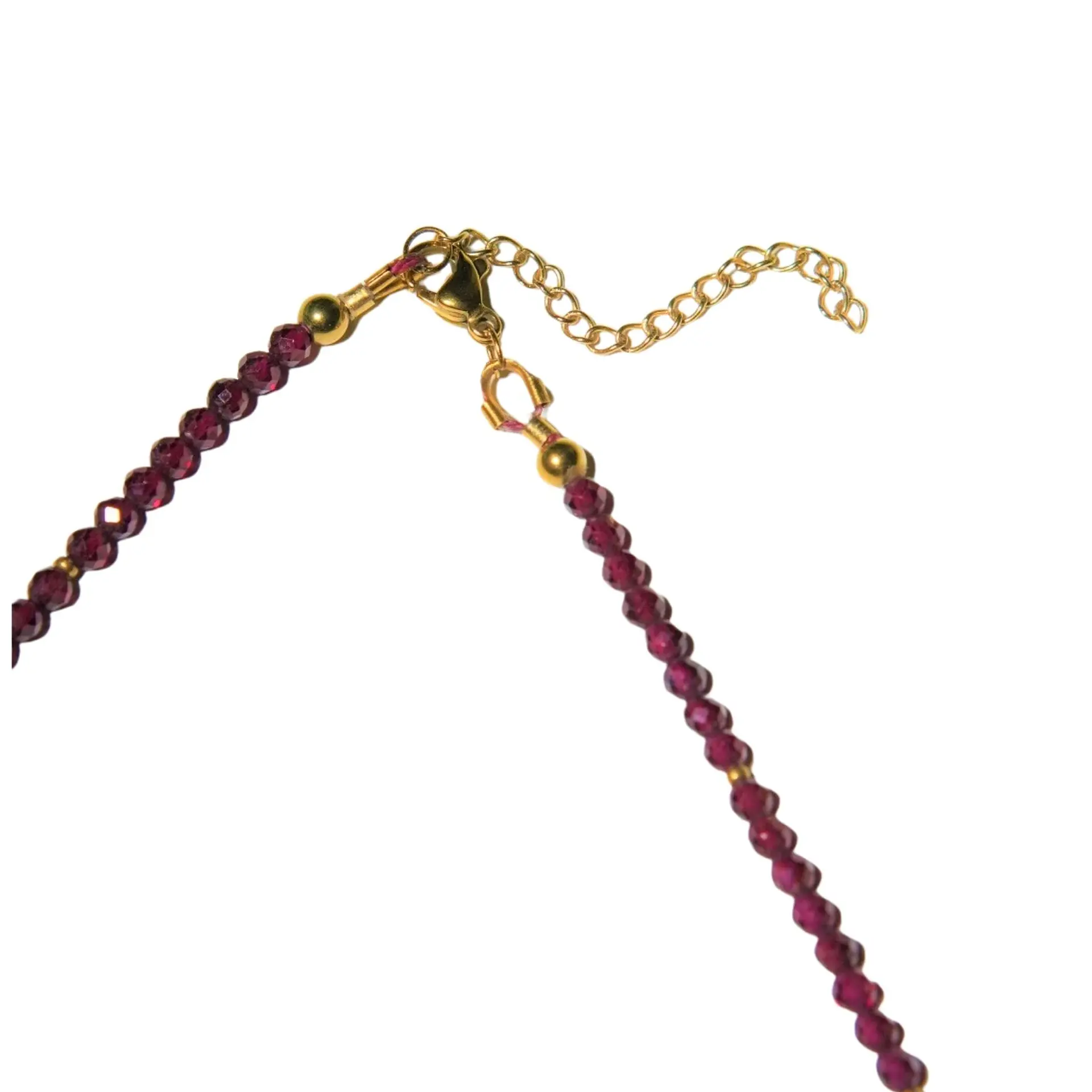 Collar gargantilla granate 4mm chapado en oro 18k Terranova 5