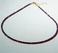 Collar gargantilla granate 4mm chapado en oro 18k Terranova - Miniatura 12