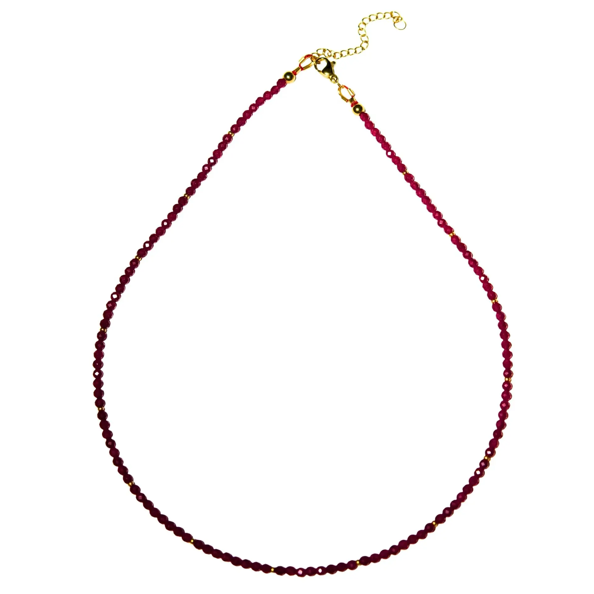 Collar gargantilla Rubi 4mm chapado en oro 18k Terranova 1