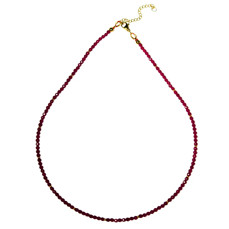 Collar gargantilla Rubi 4mm chapado en oro 18k Terranova 1