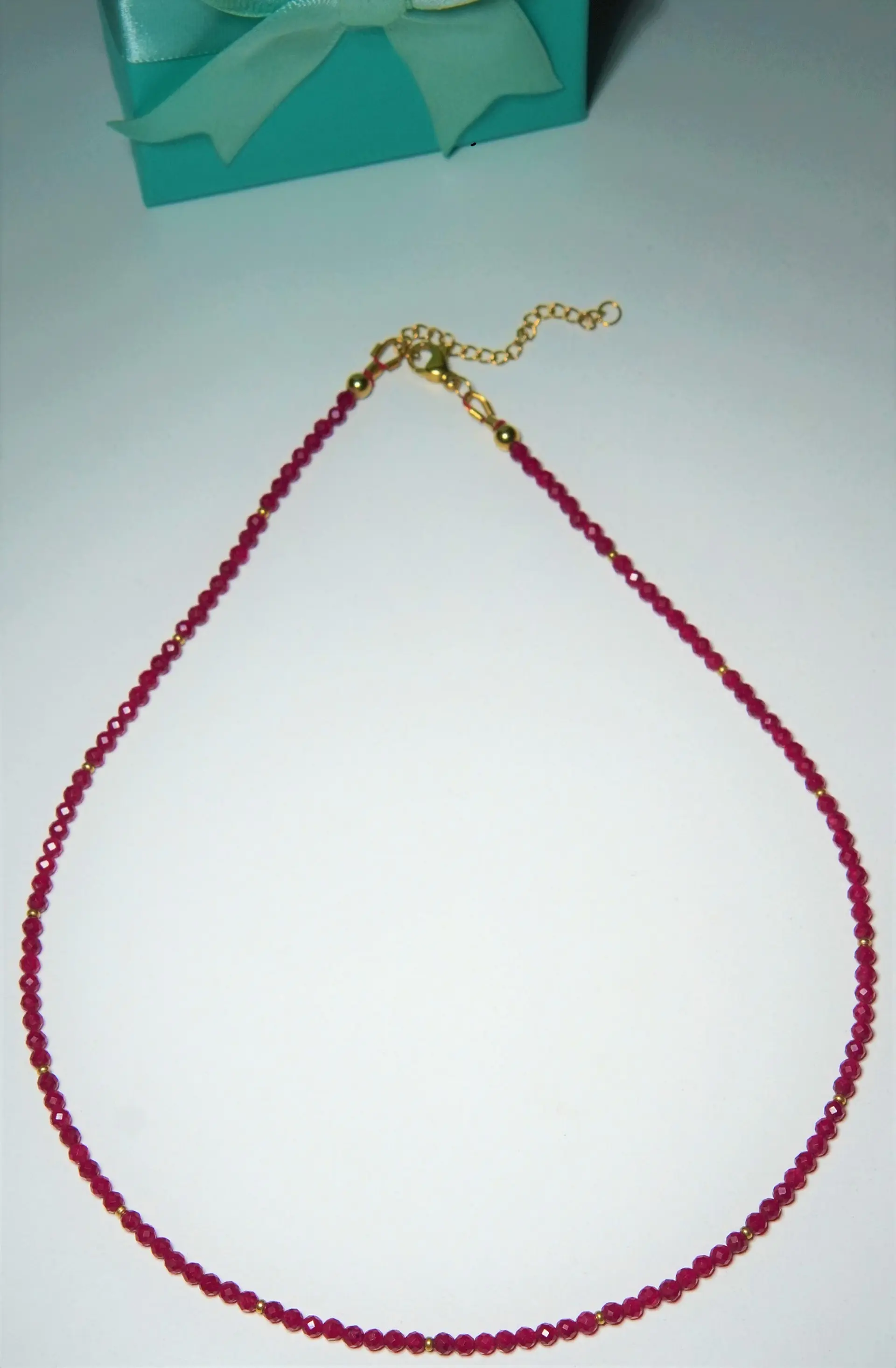 Collar gargantilla Rubi 4mm chapado en oro 18k Terranova 8