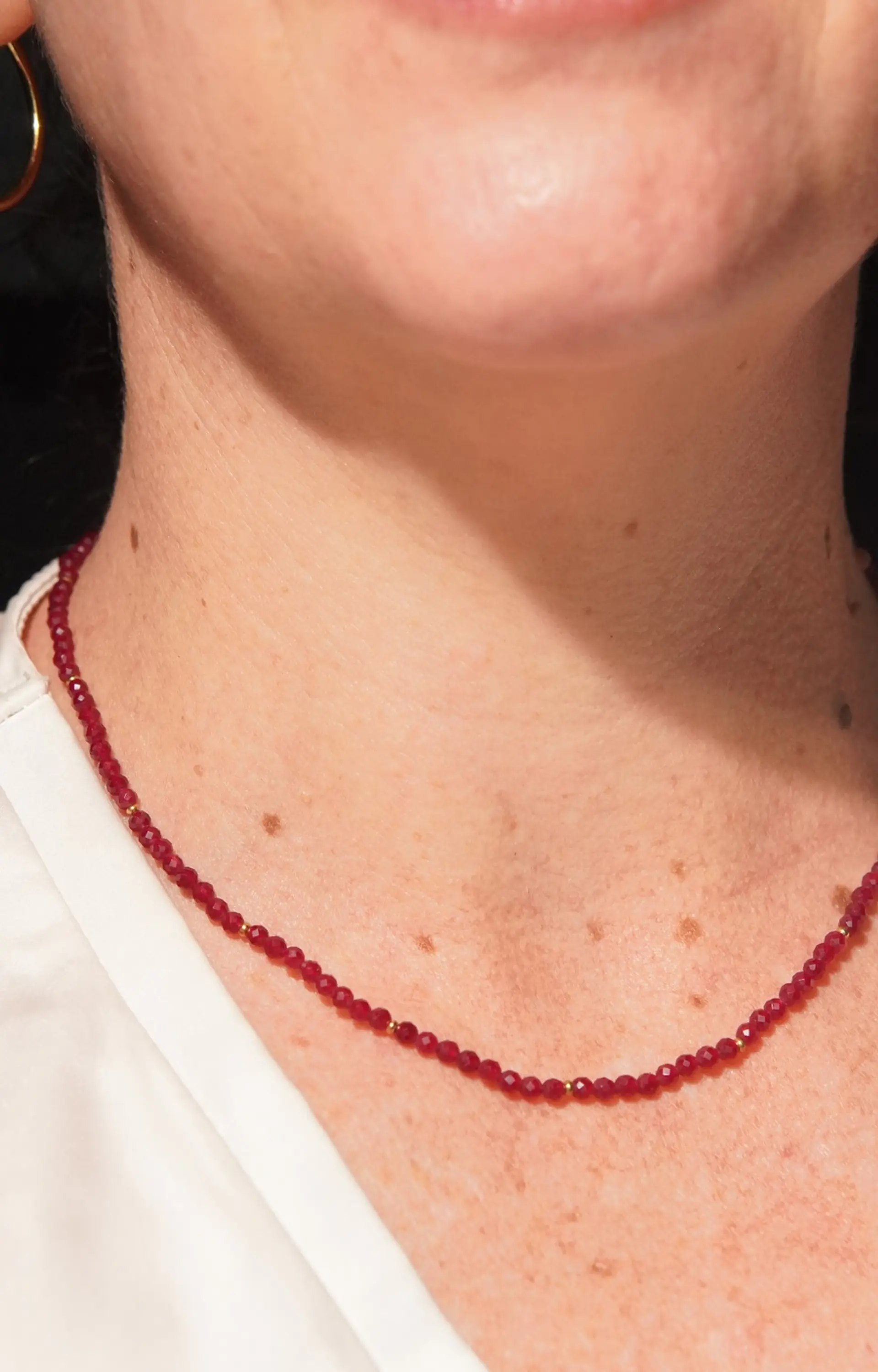 Collar gargantilla Rubi 4mm chapado en oro 18k Terranova 10