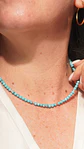 Collar gargantilla turquesa 5mm plata fina 925 Terranova - Miniatura 7