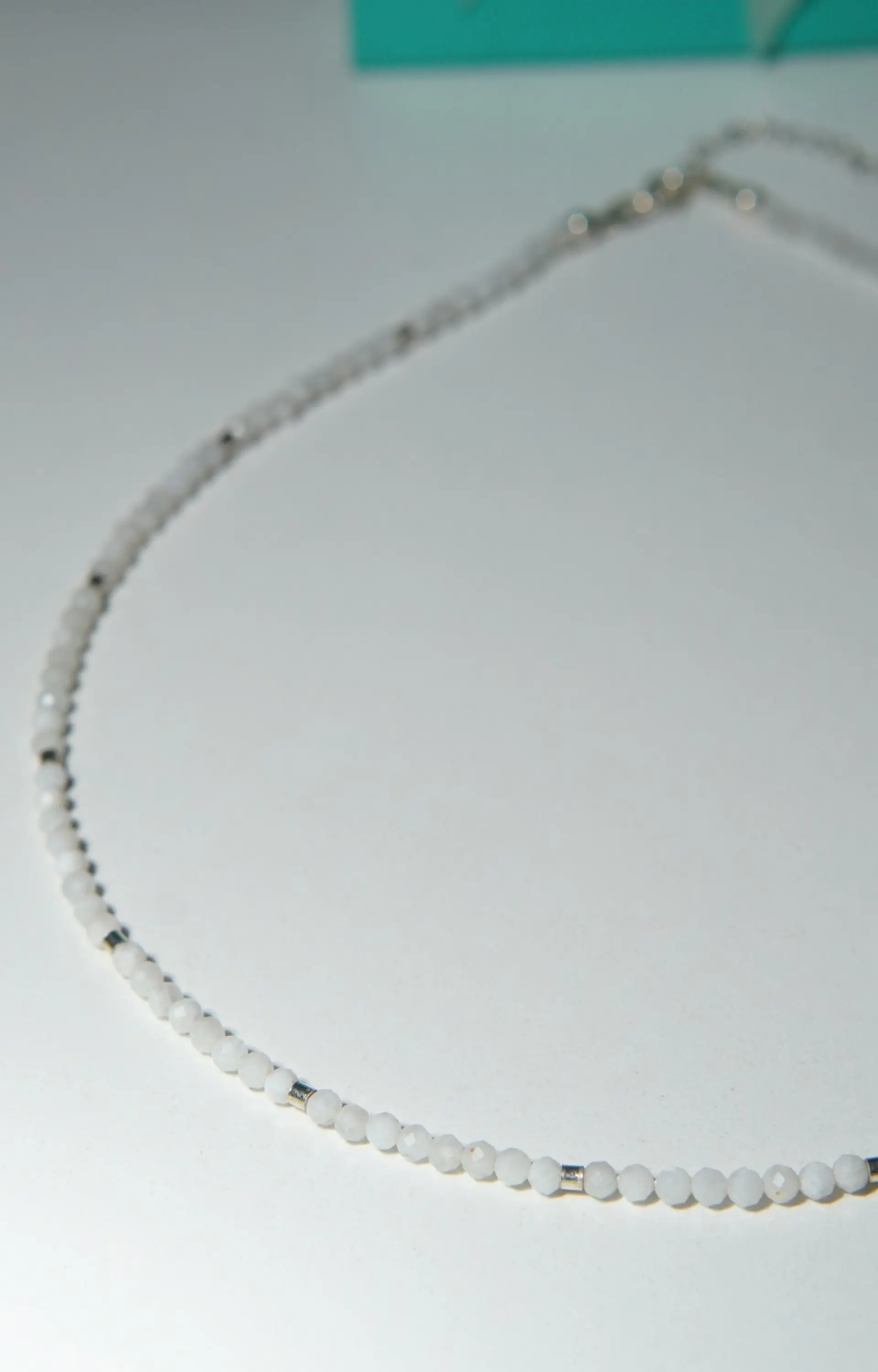 Collar gargantilla Piedra Luna 3mm plata fina 925 Terranova 8