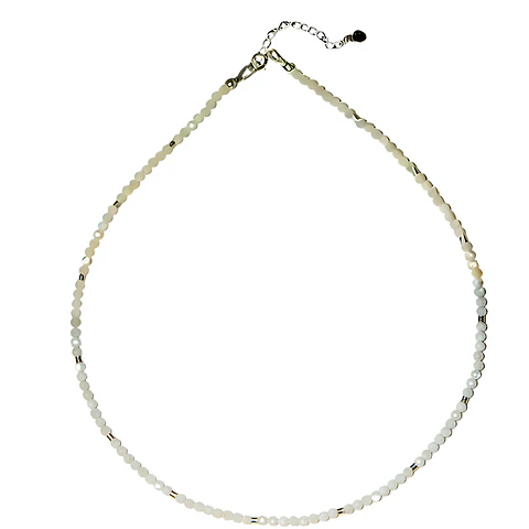 Collar gargantilla Piedra Luna 3mm plata fina 925 Terranova