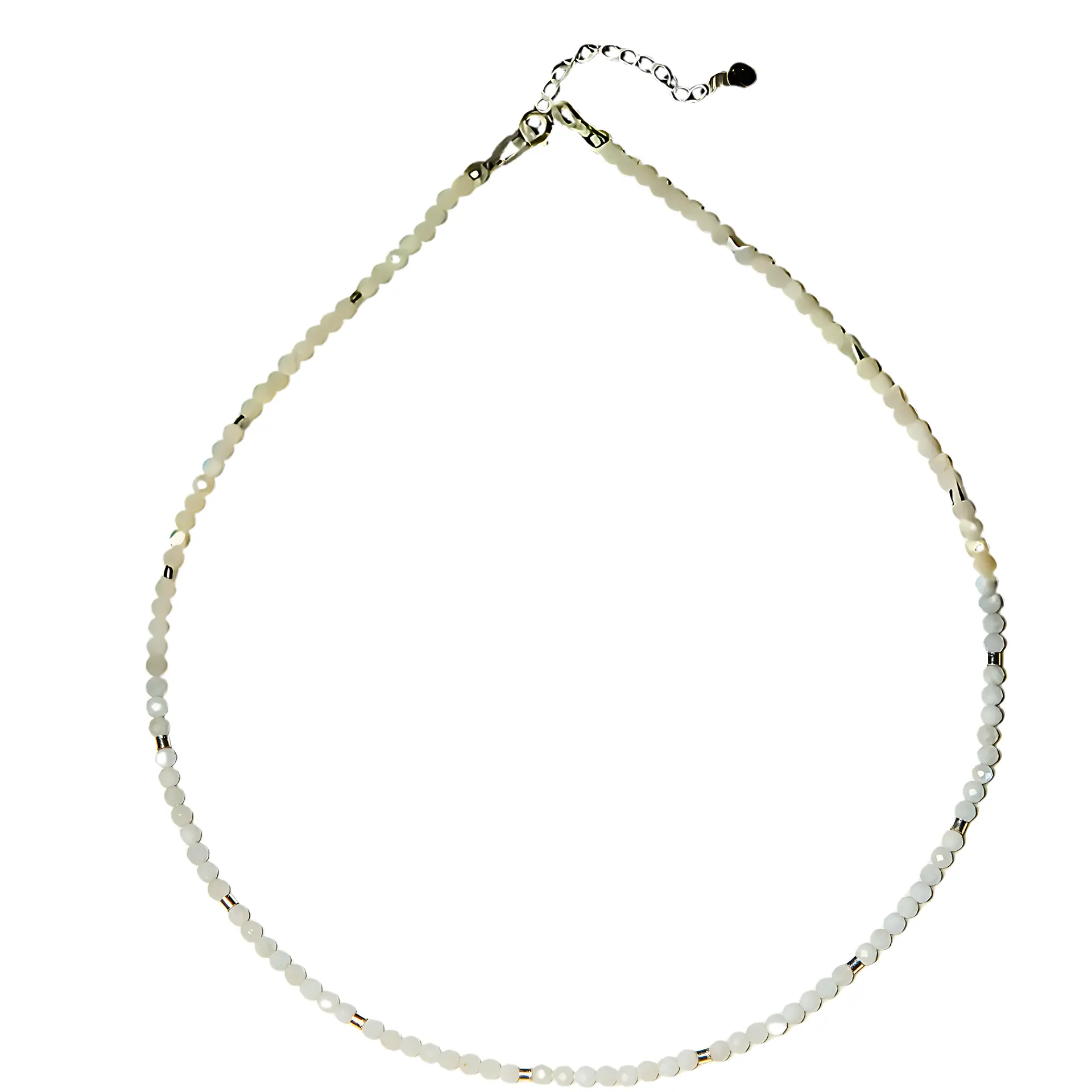 Collar gargantilla Piedra Luna 3mm plata fina 925 Terranova 1