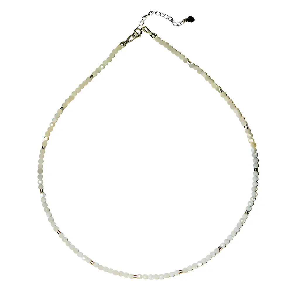 Collar gargantilla Piedra Luna 3mm plata fina 925 Terranova 1