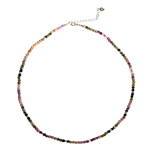 Collar gargantilla Turmalina 3mm plata fina 925 Terranova