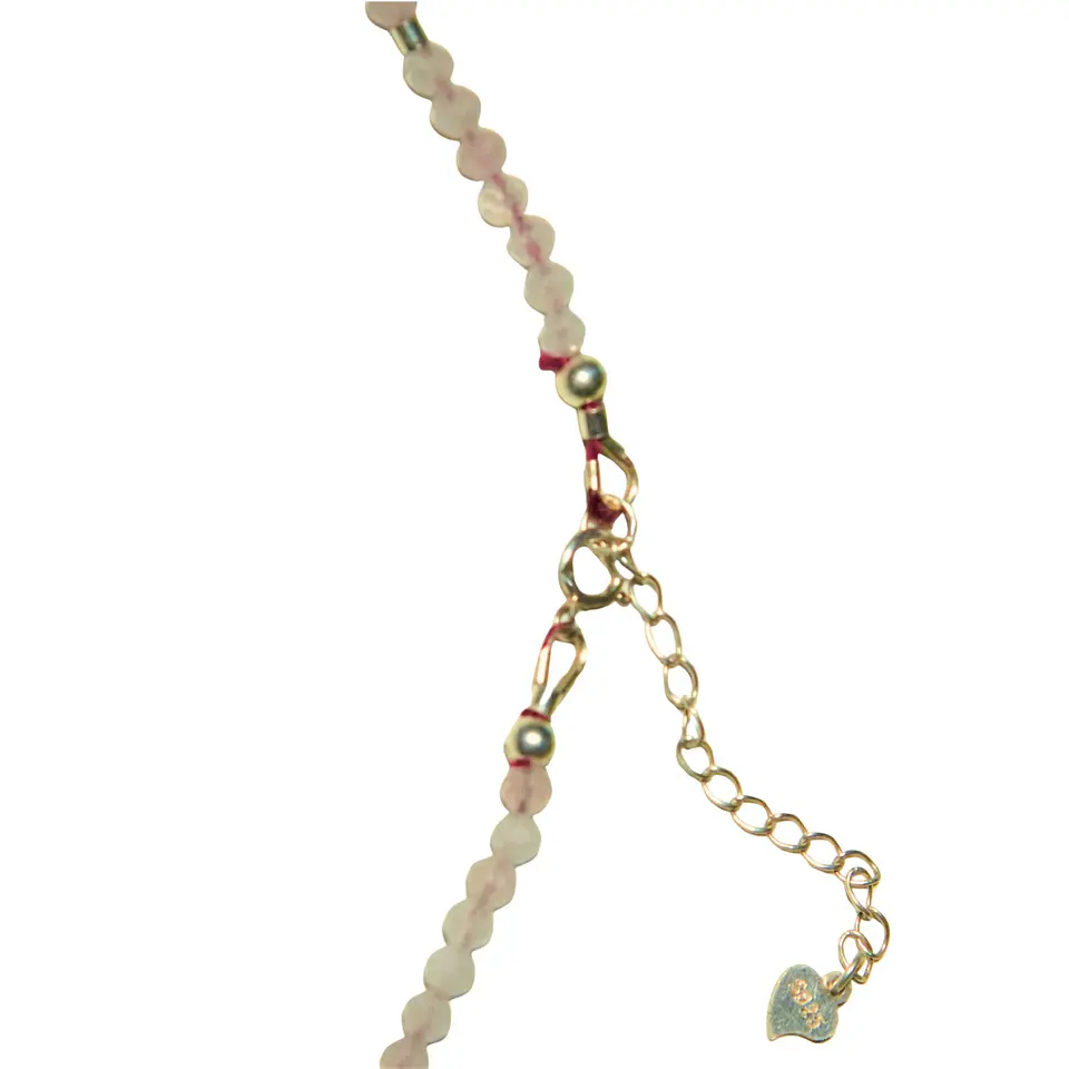 Collar gargantilla Cuarzo Rosa 4mm plata fina 925 Terranova 2