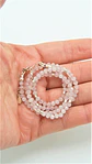 Collar gargantilla Cuarzo Rosa 4mm plata fina 925 Terranova - Miniatura 3