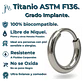 Argollas Lisas aura 6mm Aros Titanio Astm F136  - Miniatura 3