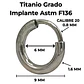 Argollas Lisas aura 6mm Aros Titanio Astm F136  - Miniatura 2