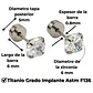 Aros punto de luz 6mm titanio tapa seguridad 20g - Miniatura 3