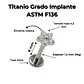 Piercing punto de luz flor titanio ASTM F136 plateado - Miniatura 3