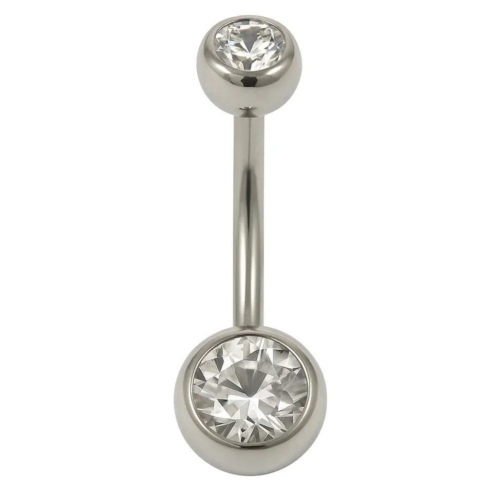 Piercing ombligo navel 10mm acero quirurgico 316L 1
