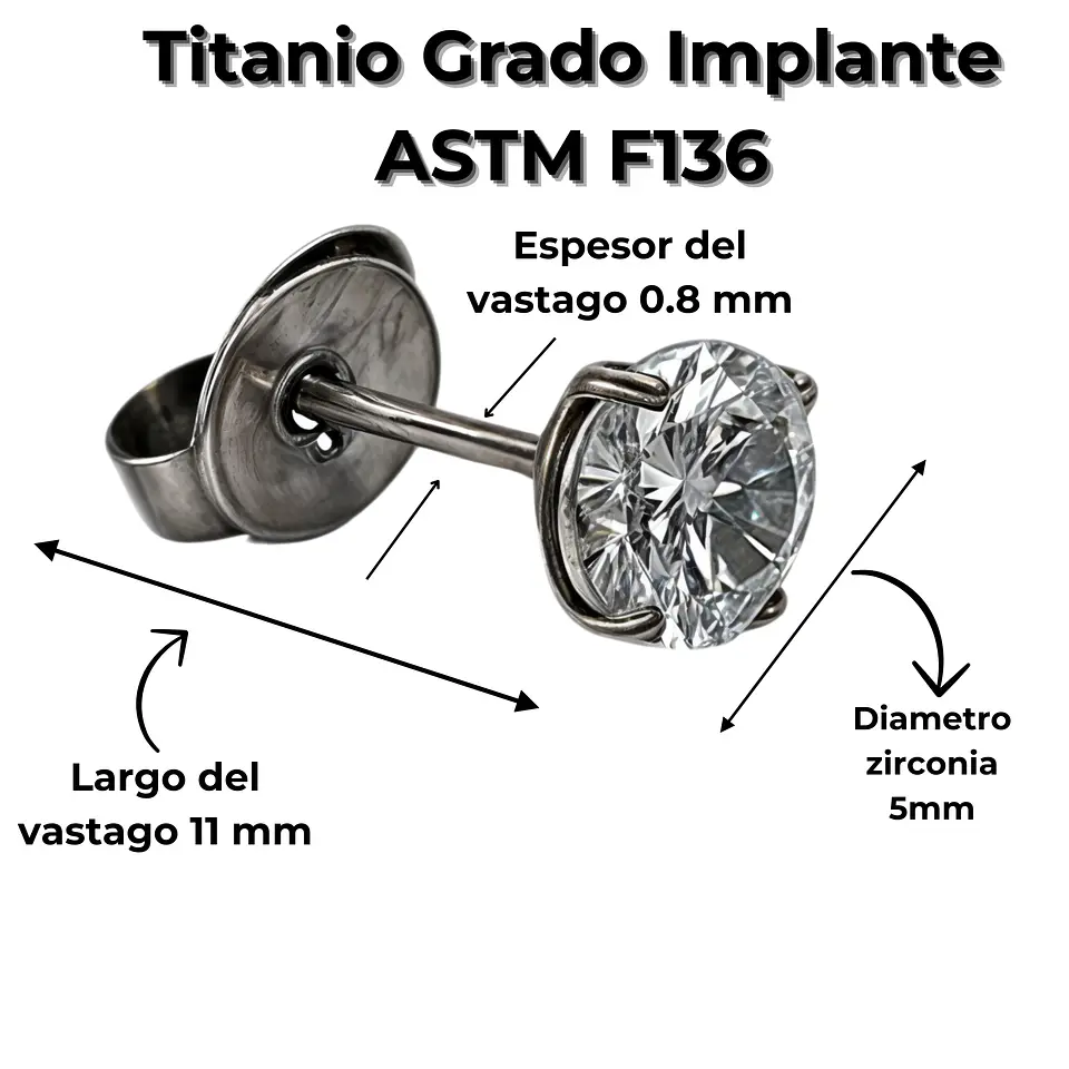 Aro punto de luz 5mm titanio ASTM F136 3