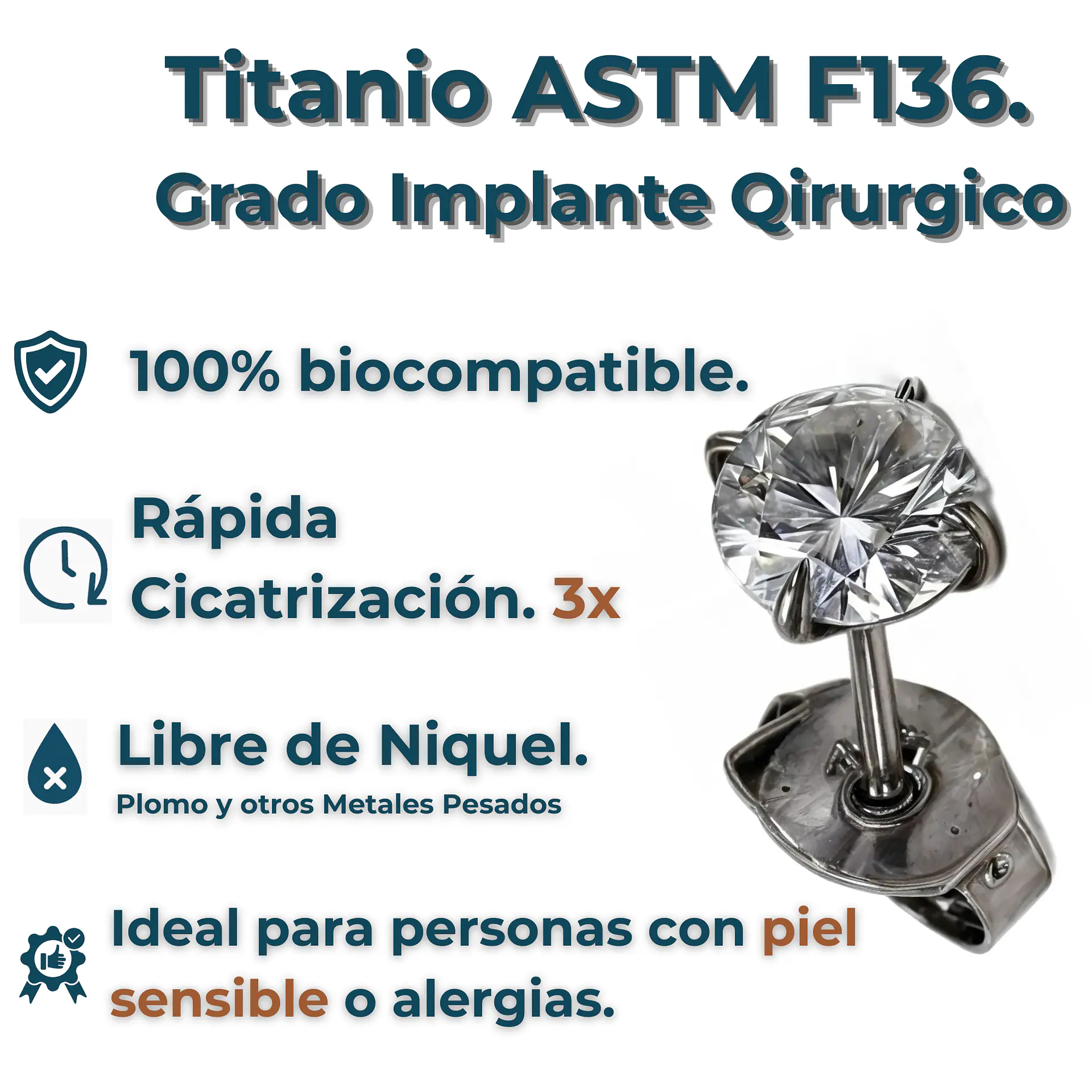 Aro punto de luz 5mm titanio ASTM F136 4