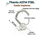 Piercing Nostril 3mm Tipo S Titanio Astm F136 20g Nariz - Miniatura 3