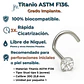 Piercing Nostril 3mm Tipo S Titanio Astm F136 20g Nariz - Miniatura 2
