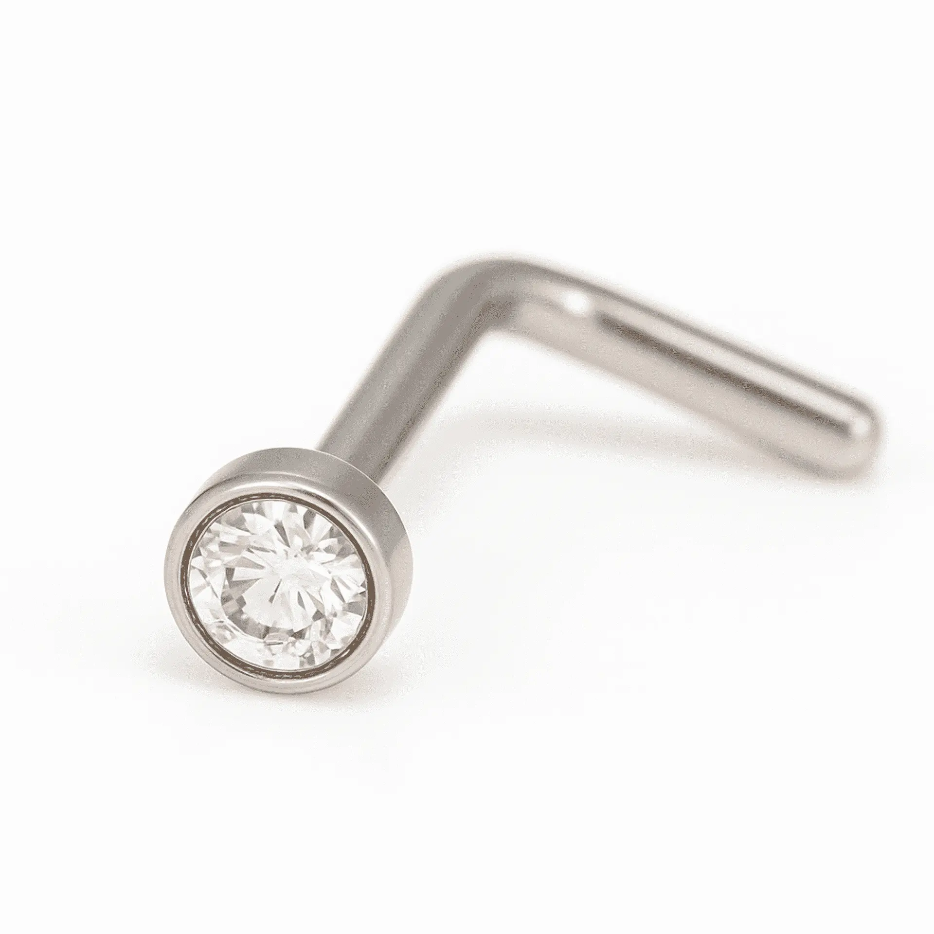 Piercing Nostril Tipo L Titanio Astm F136 20g 2mm Nariz 1