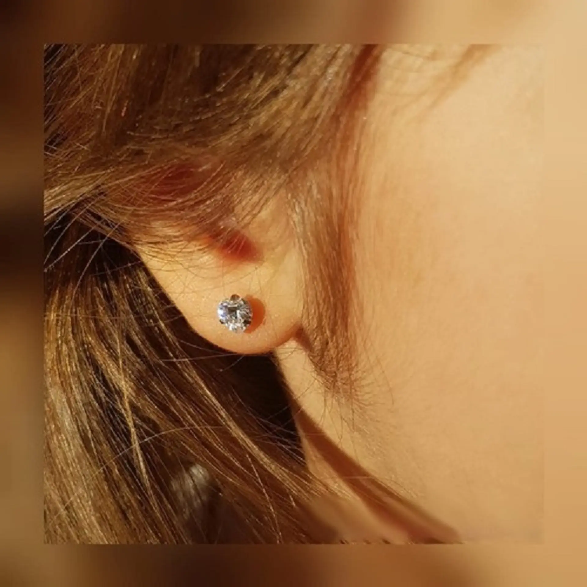 Aros puntos de luz Hipoalergénicos Distintas figuras Zirconia Blanco 5mm 8