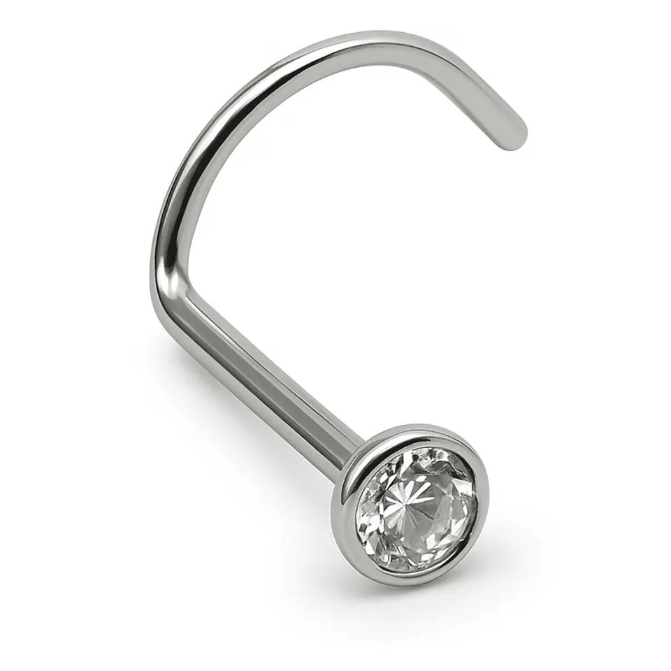 Piercing Nostril Tipo S Titanio Astm F136 20g Nariz 2mm 1