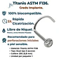 Piercing Nostril Tipo S Titanio Astm F136 20g Nariz 2mm - Miniatura 2