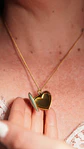 Relicario corazon MAMA turquesa chapado en oro 18k - Miniatura 6