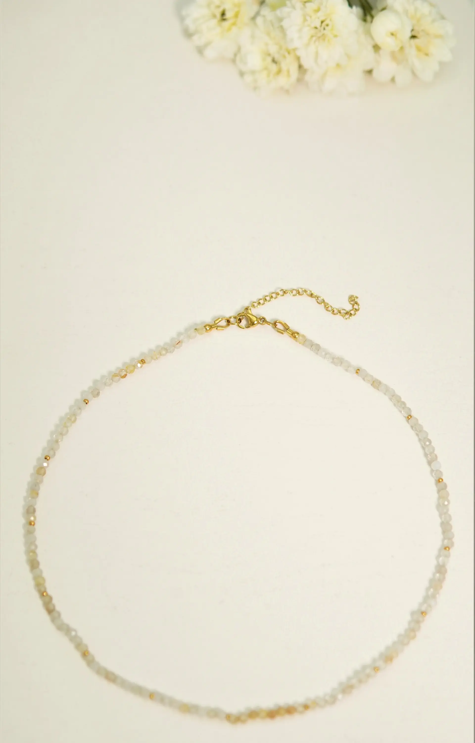 Collar gargantilla Citrino 4mm chapado en oro 18k Terranova 9