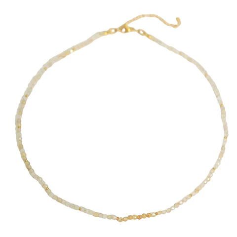 Collar gargantilla Citrino 4mm chapado en oro 18k Terranova