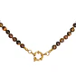 Collar gargantilla ojo de tigre 6mm chapado en oro 18k Terranova - Miniatura 8