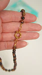Collar gargantilla ojo de tigre 6mm chapado en oro 18k Terranova - Miniatura 7