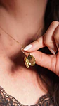Relicario Lilian luna estrella zirconias Chapado en oro 18k - Miniatura 8