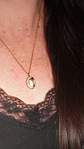 Relicario Lilian luna estrella zirconias Chapado en oro 18k - Miniatura 3