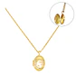 Relicario Lilian luna estrella zirconias Chapado en oro 18k - Miniatura 1