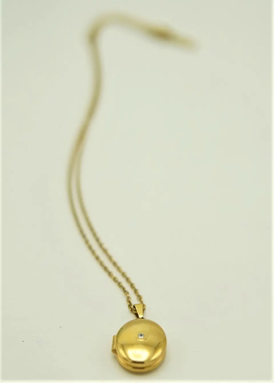 Relicario Dalia magnetico punto de luz chapado en oro 18k 7