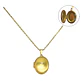 Relicario Dalia magnetico punto de luz chapado en oro 18k - Miniatura 1