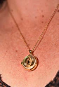 Relicario virgen Maria zirconias chapado en oro 18k - Miniatura 3